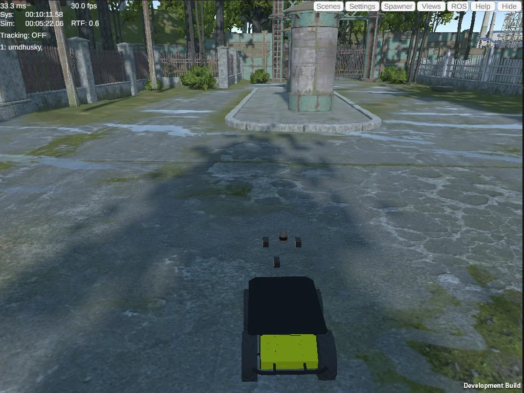 Clearpath Husky simulation environment used alongside the physical platform