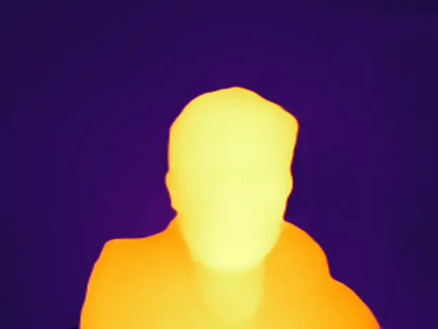 MiDaS relative depth map used by the follower
