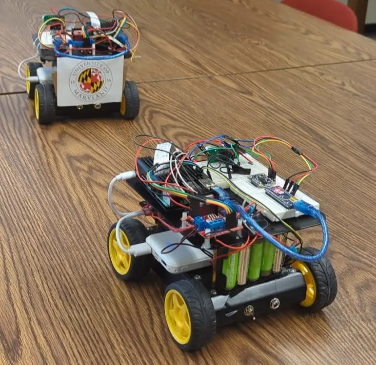 Auto-Platoon leader and follower robots together