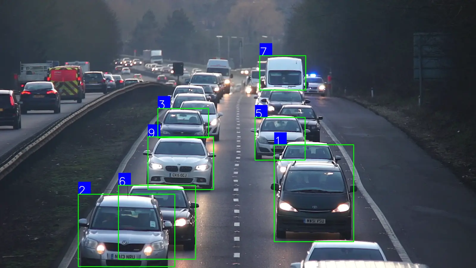 Middle frame of the tracking sequence