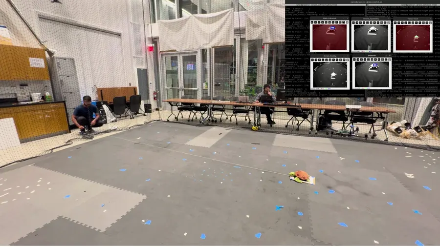 TAR tracking frame as the target begins moving across the arena